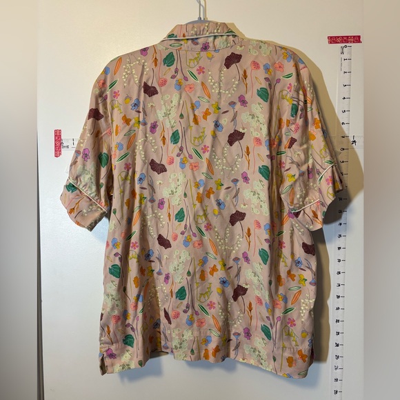 Abstract Button-Up Pyjama Shirt size Large - Picture 3 of 5